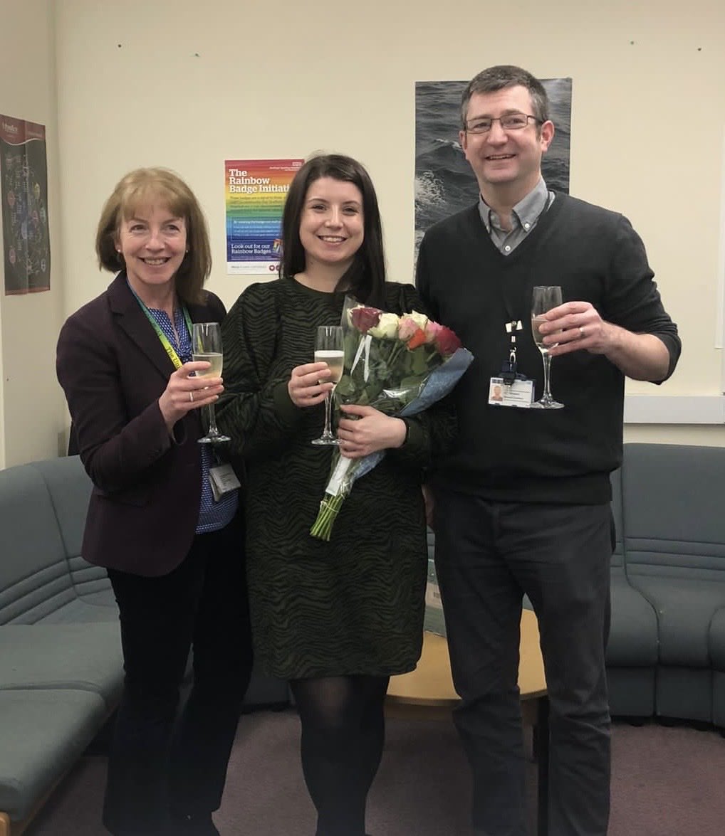 aarthompson1's tweet image. Congratulations to Helena for defending her PhD thesis! Fantastic achievement and so well deserved!! Thanks to examiners Lan Zhao and David Welsh for making the viva such a positive experience! #PhD ⁦@ShefUni_ClinMed⁩ ⁦@HelenADELEt⁩