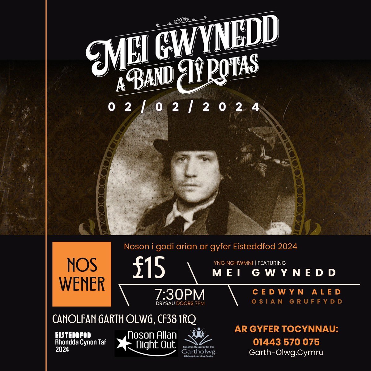 Huw M (@huw_m) on Twitter photo Dim ond llond llaw o docynnau sydd ar ôl i gig <a href="/meigwynedd/">Mei Gwynedd</a> a Band Tŷ Potas, nos Wener 2 Chwefror yn <a href="/GartholwgLLC/">Canolfan Garth Olwg Centre</a>.
Perfformiadau hefyd gan <a href="/CedwynAled/">Dean_Dwl</a> a’r ffidlwr Osian Gruffydd, o <a href="/AVANCCymru/">AVANC</a>. 🎻
Tocynnau ar gael o wefan Gartholwg, ond brysiwch! 😬
👉🏽 gartholwg.org/digwyddiadau-e… Dim ond llond llaw o docynnau sydd ar ôl i gig <a href="/meigwynedd/">Mei Gwynedd</a> a Band Tŷ Potas, nos Wener 2 Chwefror yn <a href="/GartholwgLLC/">Canolfan Garth Olwg Centre</a>.
Perfformiadau hefyd gan <a href="/CedwynAled/">Dean_Dwl</a> a’r ffidlwr Osian Gruffydd, o <a href="/AVANCCymru/">AVANC</a>. 🎻
Tocynnau ar gael o wefan Gartholwg, ond brysiwch! 😬
👉🏽 gartholwg.org/digwyddiadau-e…