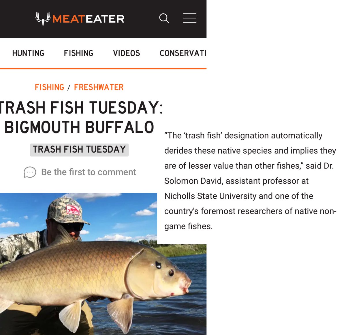 Trash Fish Tuesday: Bigmouth Buffalo