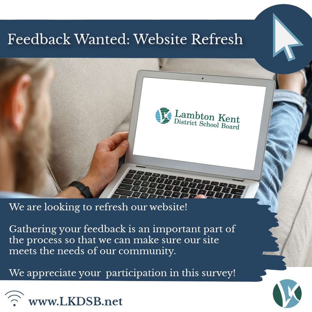 Are you an LKDSB student? Does your child attend an LKDSB school? Are you one of our community partners? We want to hear from you!

We're refreshing our website and would like to hear your feedback: 

forms.office.com/Pages/Response…