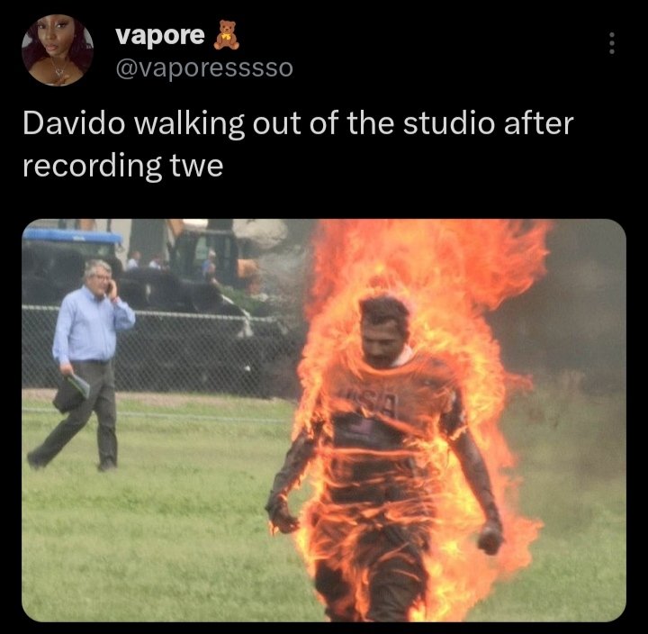 That fire suppose burn am after that verse. lmao.