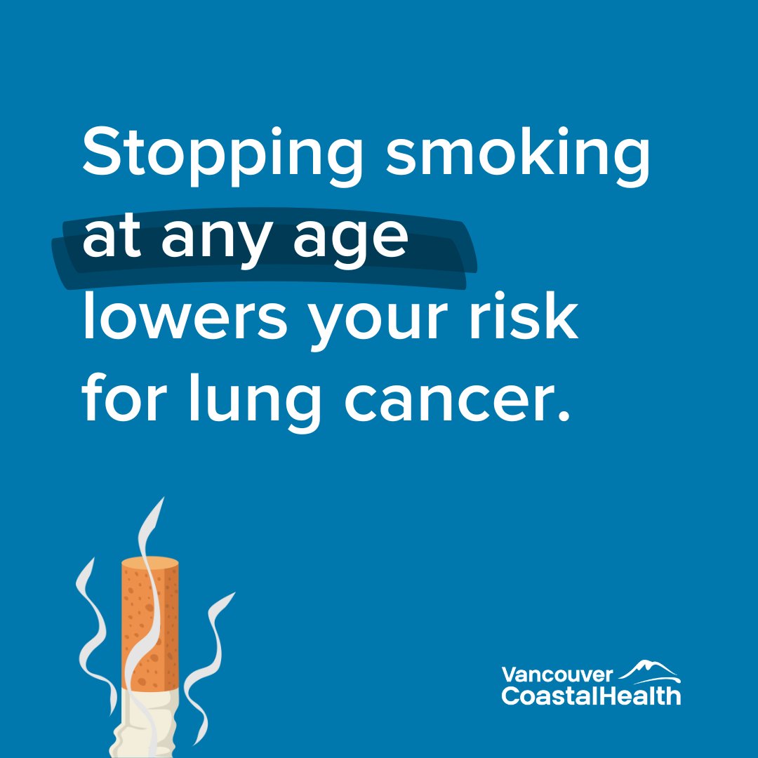 VCHhealthcare's tweet photo. It’s national non-smoking week. Stopping smoking at any age can make a significant difference when it comes to reducing your risk of lung cancer and improving overall health.

Learn about BC’s smoking cessation program by visiting https://t.co/UxC3RtLDEe https://t.co/u5k6IKyBqb