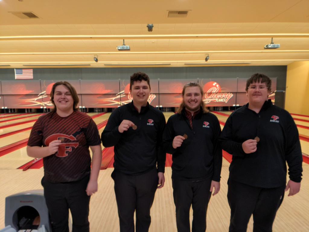 MrBakerCF's tweet photo. CF Boys win the MVC divisional tournament with a 3111. Ethan Montgomery, Owen Brinker, Barrett Moran, and Chris Fordyce all place first team all tournament. https://t.co/cNd37J6Tpi