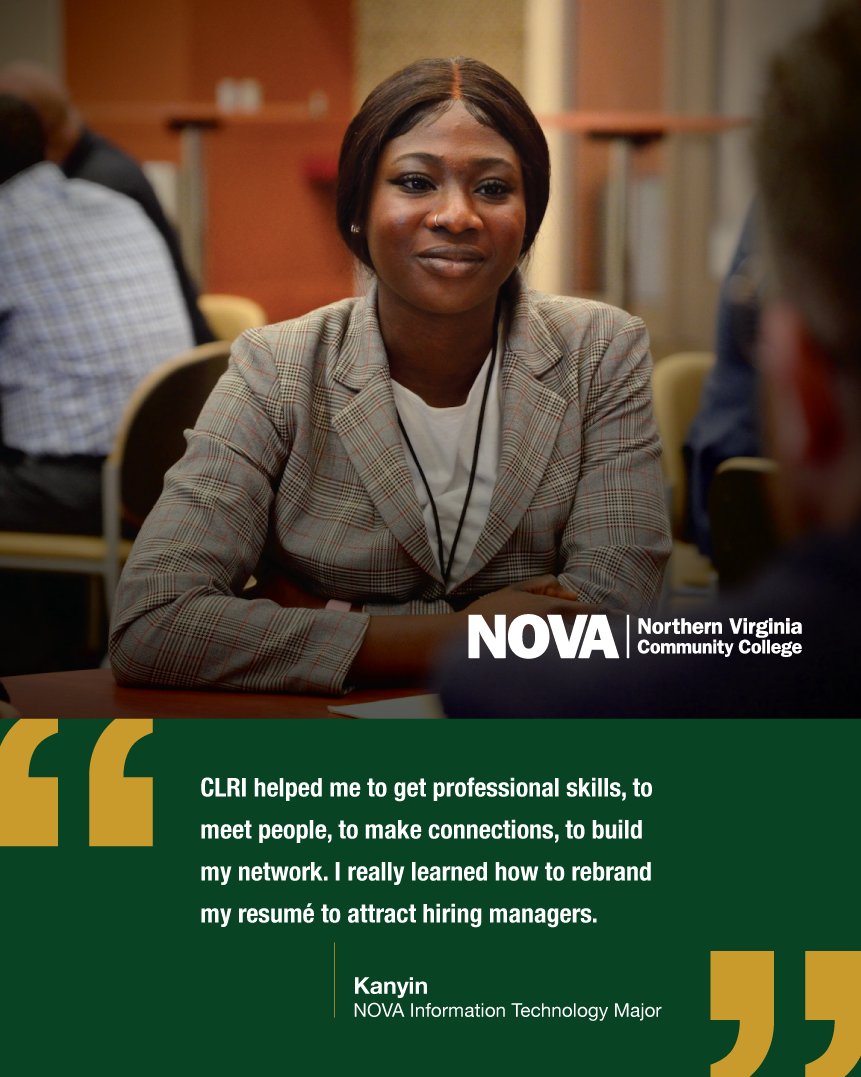 The Career and Leadership Readiness Institute (CLRI) provides @NOVAcommcollege students with the opportunity to enhance their skills to become more competitive job candidates for internships and career pursuits. Click here to learn more: shorturl.at/oFSY9 #Internships