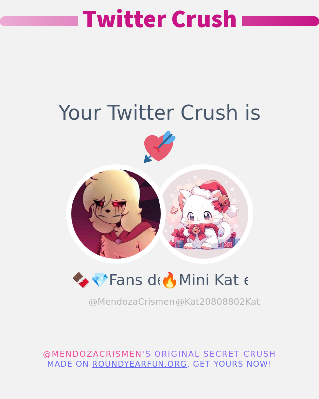 Mi Crush en Twitter es: @Kat20808802Kat

➡️ funxgames.me/twittercrush?l…
