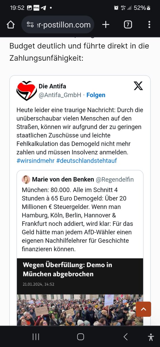 LangenbachMUC's tweet image. Massenpsychose 🤔 gab es schon mal 👎 ablenken von der #Ampeldesgrauens und #Bauernproteste merkt ihr überhaupt noch was?
#DemoGegenLinks
