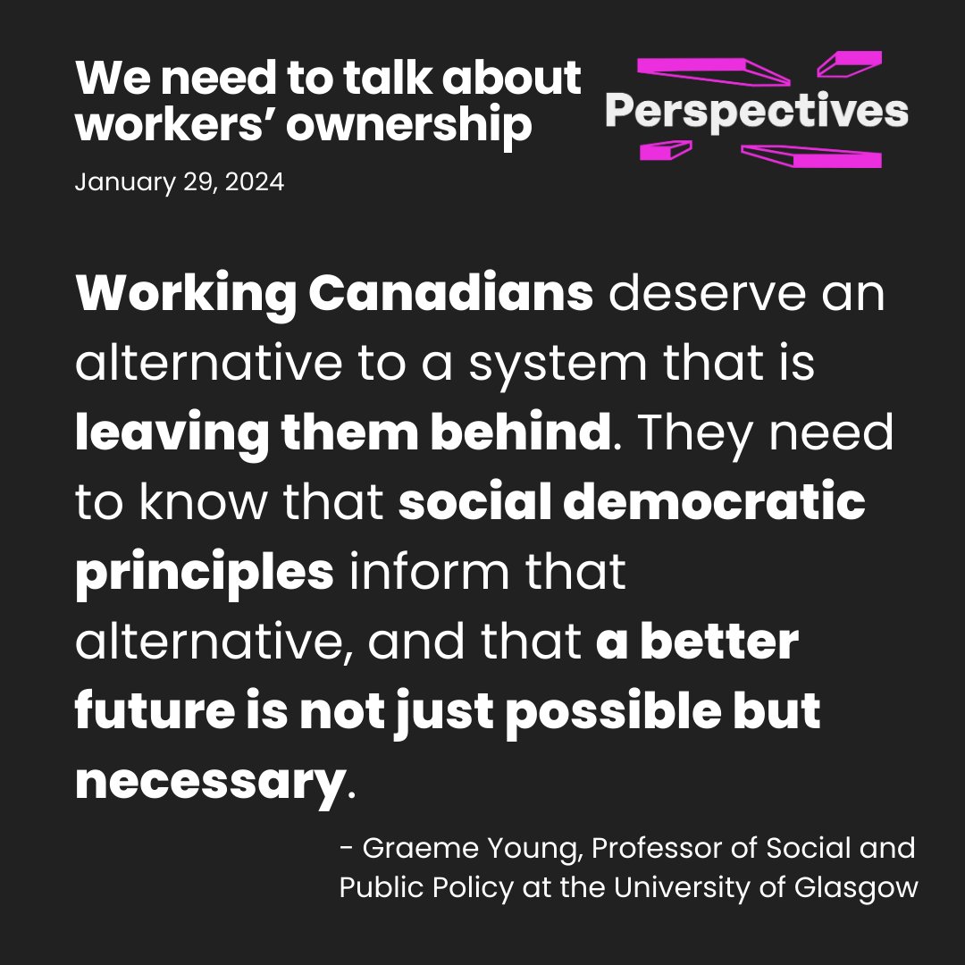 Broadbent Institute (@broadbent) on Twitter photo "Working Canadians deserve an alternative to a system that is leaving them behind."
New in Perspectives Journal: Professor <a href="/GraemeWYoung/">Graeme Young</a> points out three practical avenues for achieving meaningful workers' ownership in Canada. Read the full article at perspectivesjournal.ca "Working Canadians deserve an alternative to a system that is leaving them behind."
New in Perspectives Journal: Professor <a href="/GraemeWYoung/">Graeme Young</a> points out three practical avenues for achieving meaningful workers' ownership in Canada. Read the full article at perspectivesjournal.ca
