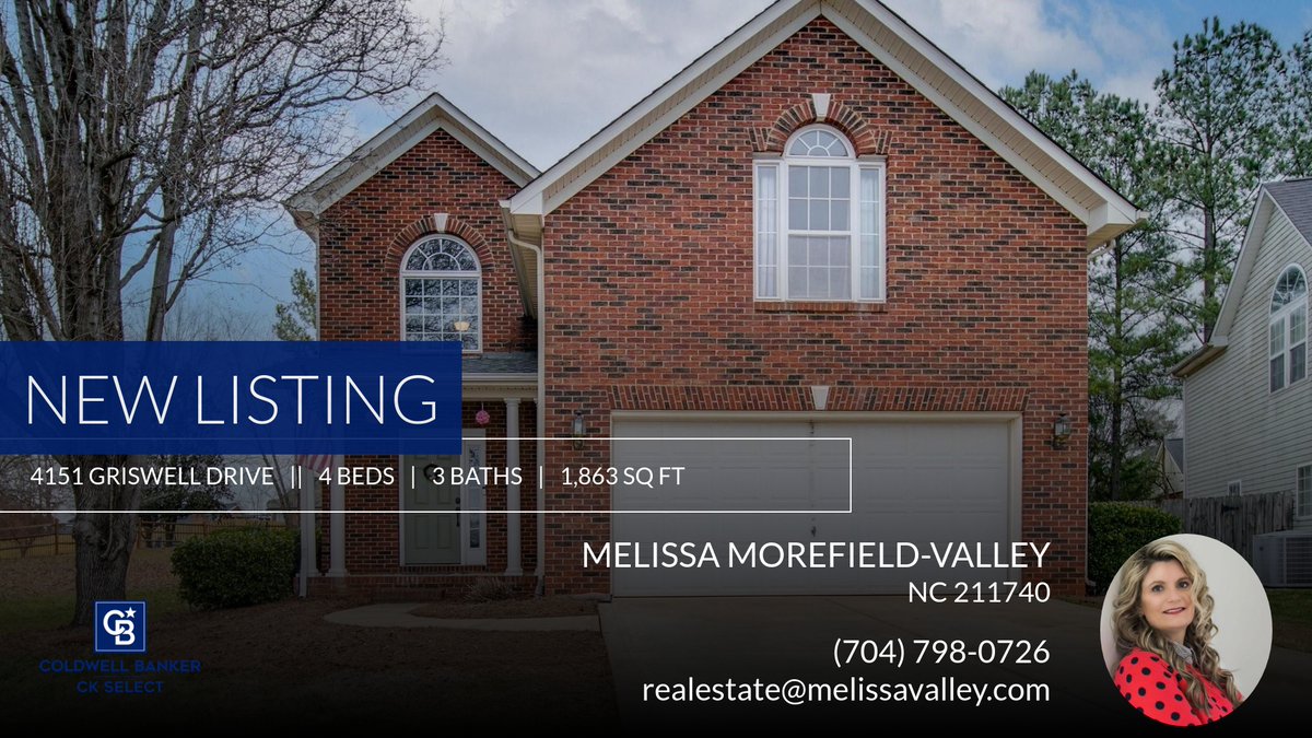 ValleyMorefield's tweet photo. 📍 New Listing 📍 Take a look at this fantastic new property that just hit the market located at 4151 Griswell Drive in Concord. Reach out here or at (704) 798-0726 for more information!

Listed by Mac Hanson

Melissa Moref... https://t.co/xXVfzOkMpB https://t.co/fafEy0Wa67