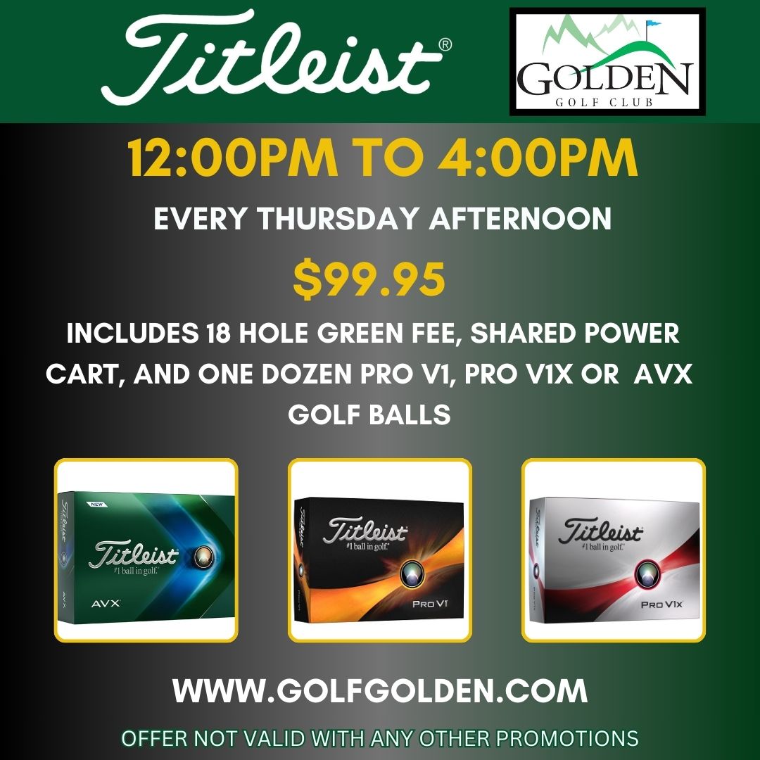 Our Thursday promotion is back for another season. Every Thursday afternoon from 12:00pm to 4:00pm!

#GolfGolden #GoldenBC #kootenayrockies #kootrocks #golf