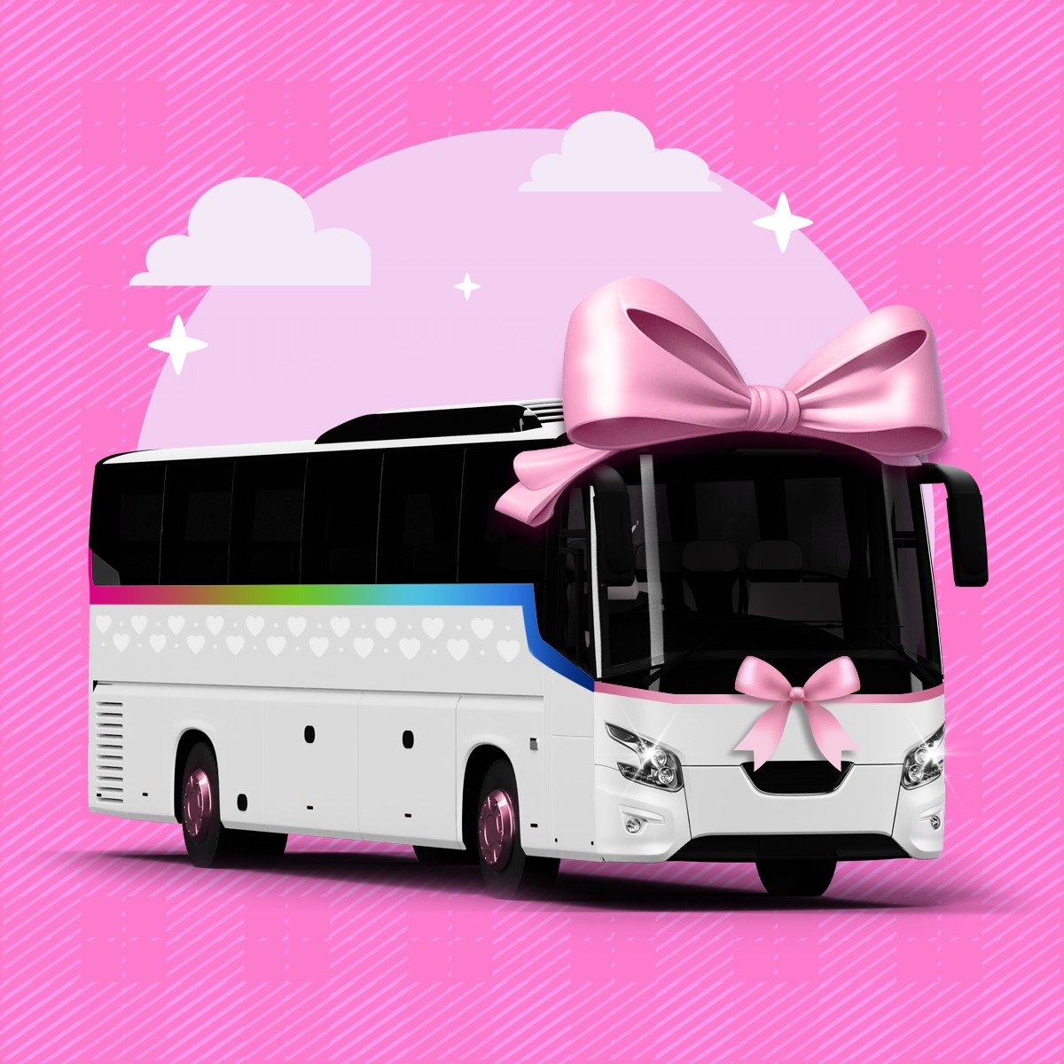 Andar coquette va en todos lados 🎀🚍