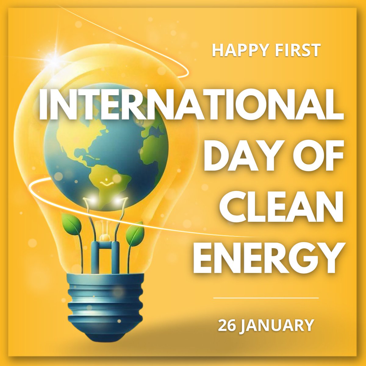 Happy first ever International #CleanEnergyDay! 

Share your eco-friendly initiatives and inspire others to join the UN’s global movement towards a cleaner, greener planet. 💚🌍 #EnergyforAll