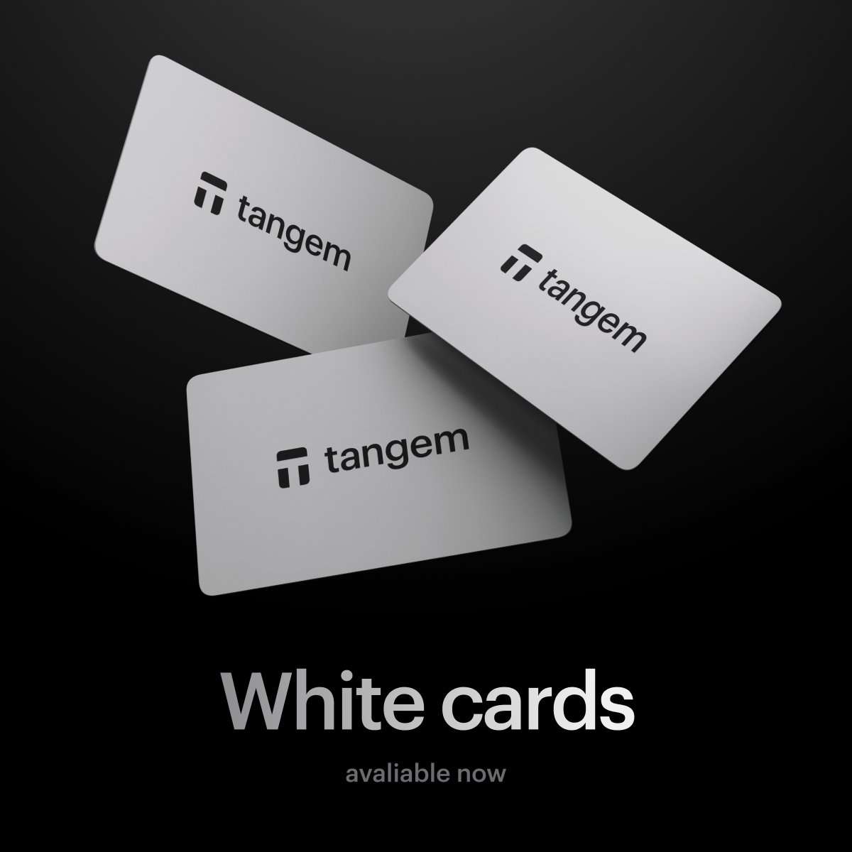 Tangem's tweet photo. White Tangem cards are here! 🤍

We are delighted to announce that these cards will be available for sale until mid-March 2024. They are as secure as any other Tangem card, with a 25-year warranty and the same audited firmware.

In conclusion — same material, matte finish, and density as the black ones — it's just rocking a cool white color!

Order now while you still have the chance: https://t.co/LbYR96dQOv