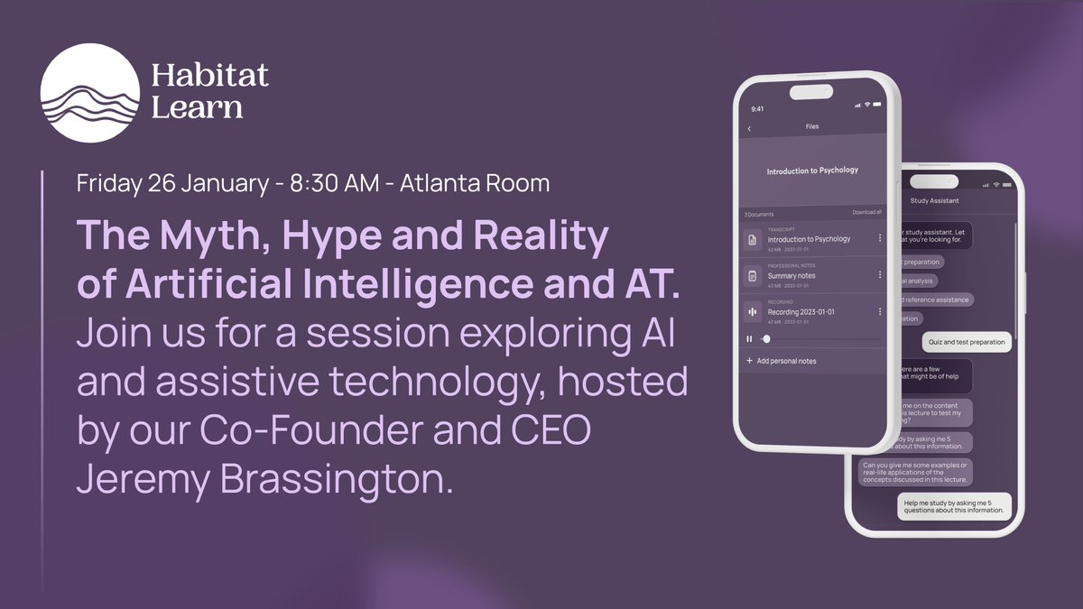 ✨Advance your knowledge of AI

Join us tomorrow for a session at #ATIA2024 on the myths, hype, and reality of artificial intelligence with our Co-Founder and CEO, Jeremy Brassington.

🗓 Friday, Jan. 26, at 8:30 AM in the Atlanta Room.

#edtechinnovation #trustedai #edtech