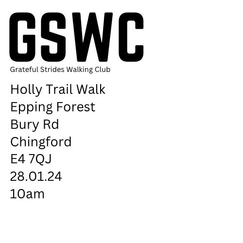 This Sunday I’m hosting a free community walk & talk in Epping Forest just 5 minutes from Chingford station. It’s a 90 min session and we walk just shy of 5km If you or anyone you know needs to get out for some fresh air or feel more connected you’re welcome to come along!