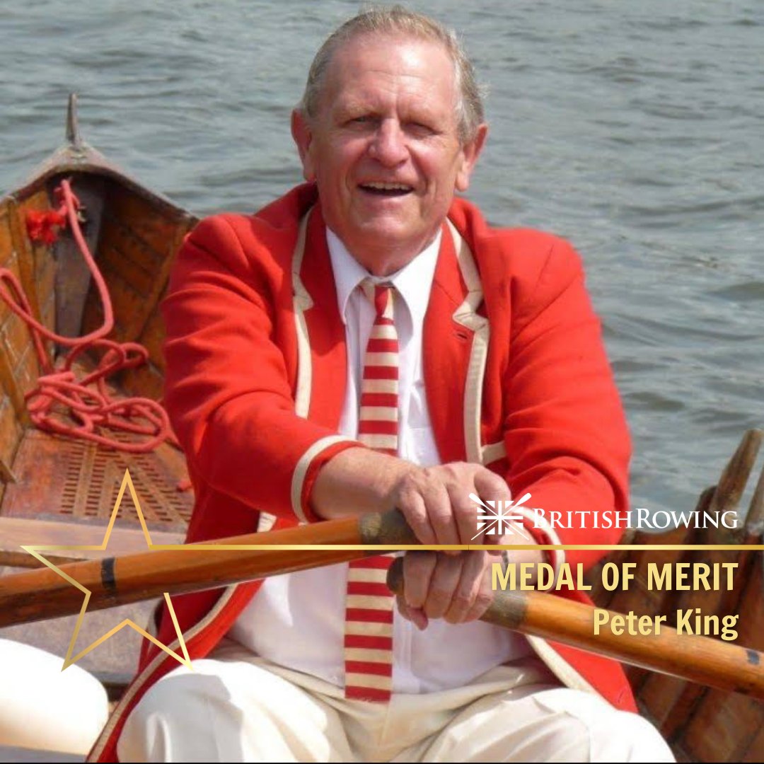 The fourth recipient of the 2023 British Rowing Medal of Merit is Peter King. 

After more than 65 years of service to <a href="/KingstonRC/">Kingston Rowing Club</a>, Peter's tireless work organising local head races and regattas has made a lasting impact on his club and the wider rowing community.