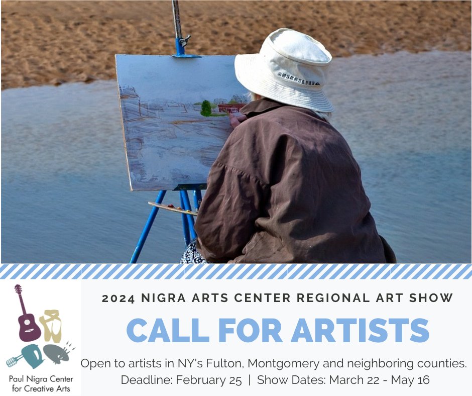 Entries are open until Feb. 25 for our 2024 Regional Art Show! Artists in NY’s Fulton, Montgomery &amp; neighboring counties are invited to submit. The show will be on display March 22-May 16, alongside art from the region’s schools. Submission info &amp; links at pncreativeartscenter.org/art-shows
