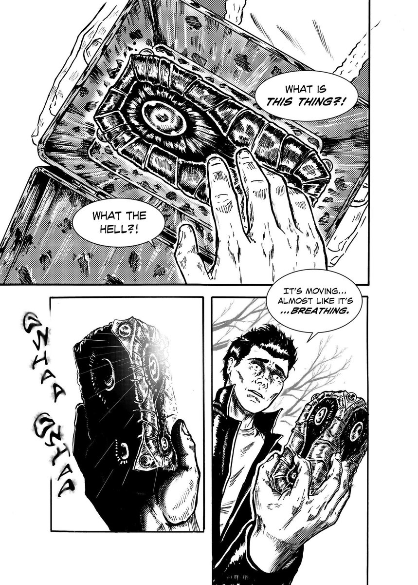 WhatPeersBack's tweet photo. Memories Unearthed (Read R-L) (Part 1) #comic #webcomic #horrorcomic #ComicArt #manga #mangaart https://t.co/a3fRomR4Dq
