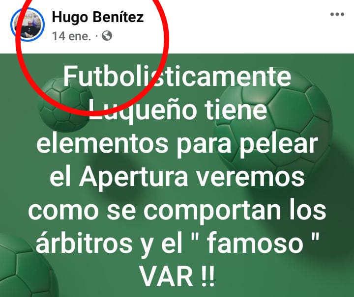 benitezhugo360's tweet photo. ME ANTICIPE A LOS HECHOS !!

[ El 14 de Enero ya dije lo que se venia en contra del Sportivo Luqueño ]

Y bueno !!! https://t.co/ib4VRpl54u