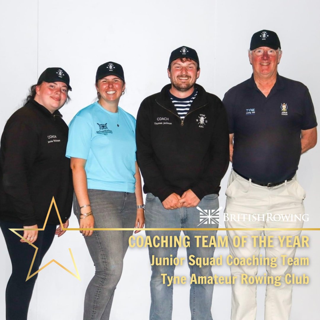 BritishRowing's tweet photo. The Coaching Team of the Year award is for a team who have made a significant impact on their local community or performance of their athletes.

This year's winners are @Tyne_Rowing Junior Squad Coaching Team of Beth Laidlaw, Jess Rickleton, John Mulholland and Thomas Jackson 👏 https://t.co/qiiMIAJgKX