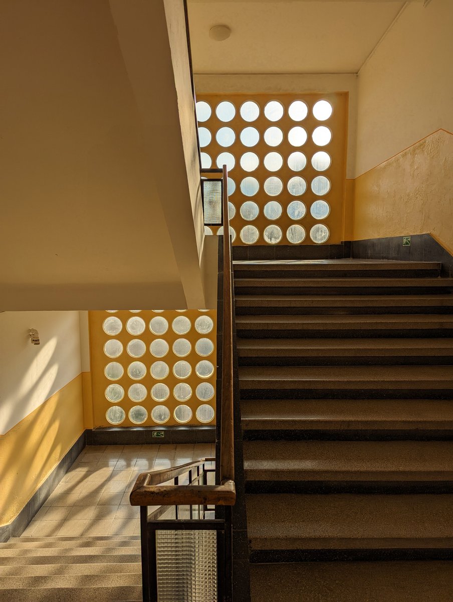 Amazing staircase in the 'Collective House' in Litvínov, CZ.