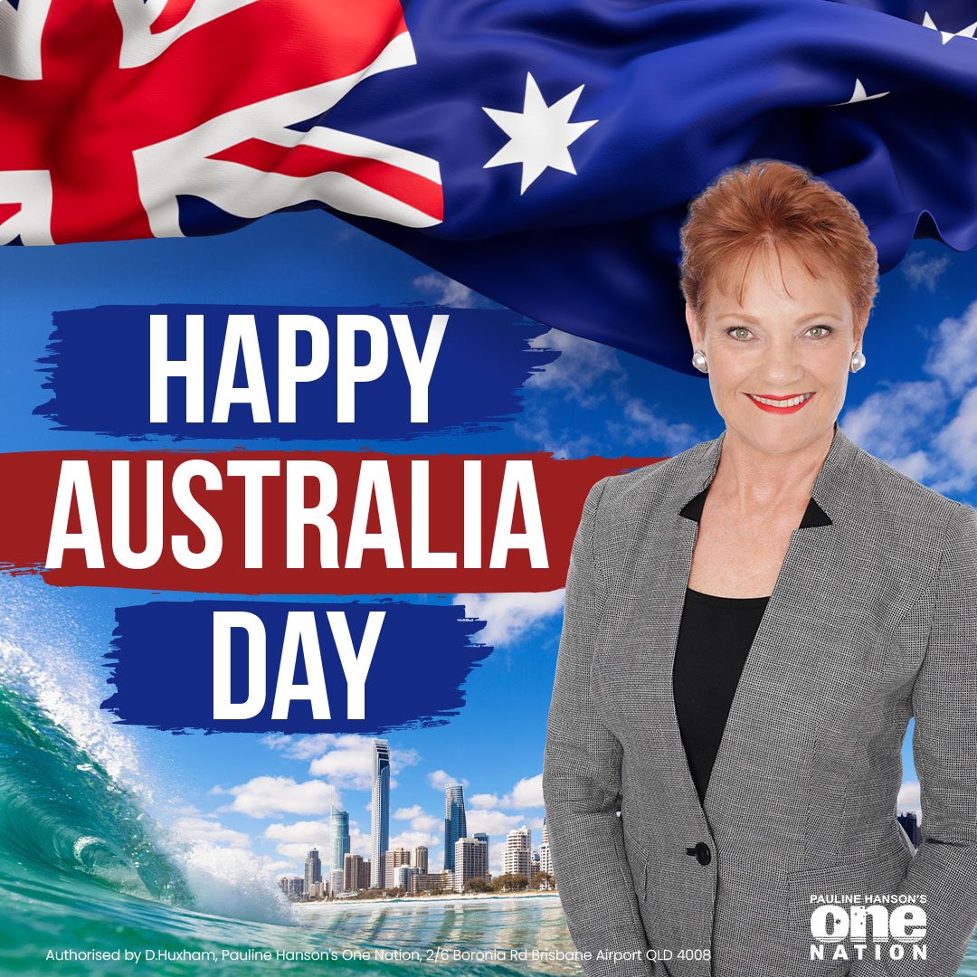 PaulineHansonOz's tweet image. Happy #AustraliaDay! 🇦🇺 🎉
