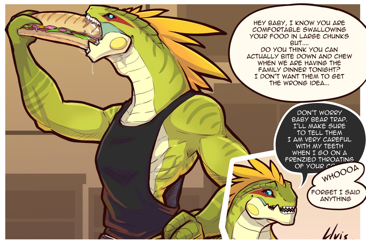 Lizardfolk Housewife: Fintir's samich