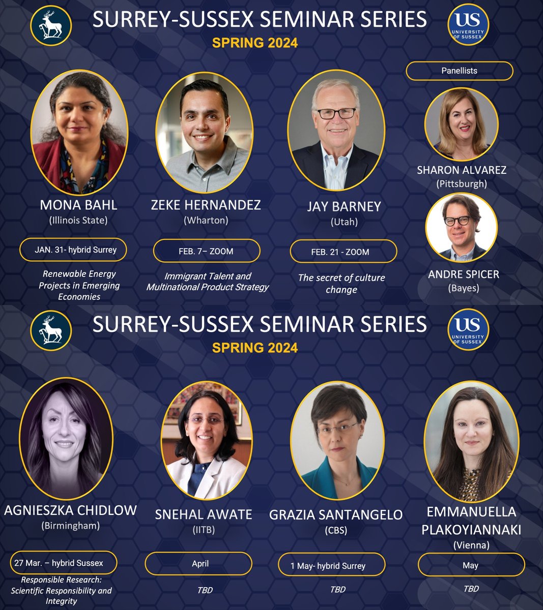 Sorin Krammer (@sorinkrammer) on Twitter photo We have an amazing line-up for the Surrey-Sussex #research #seminar series in Strategy and International Business- Spring 2024 <a href="/sbsatsurrey/">SurreyBusinessSchool</a> <a href="/SurreySustain/">Institute for Sustainability-University of Surrey</a> <a href="/SussexUBusiness/">University of Sussex Business School</a> <a href="/AIB_World/">Academy of International Business</a> We have an amazing line-up for the Surrey-Sussex #research #seminar series in Strategy and International Business- Spring 2024 <a href="/sbsatsurrey/">SurreyBusinessSchool</a> <a href="/SurreySustain/">Institute for Sustainability-University of Surrey</a> <a href="/SussexUBusiness/">University of Sussex Business School</a> <a href="/AIB_World/">Academy of International Business</a>