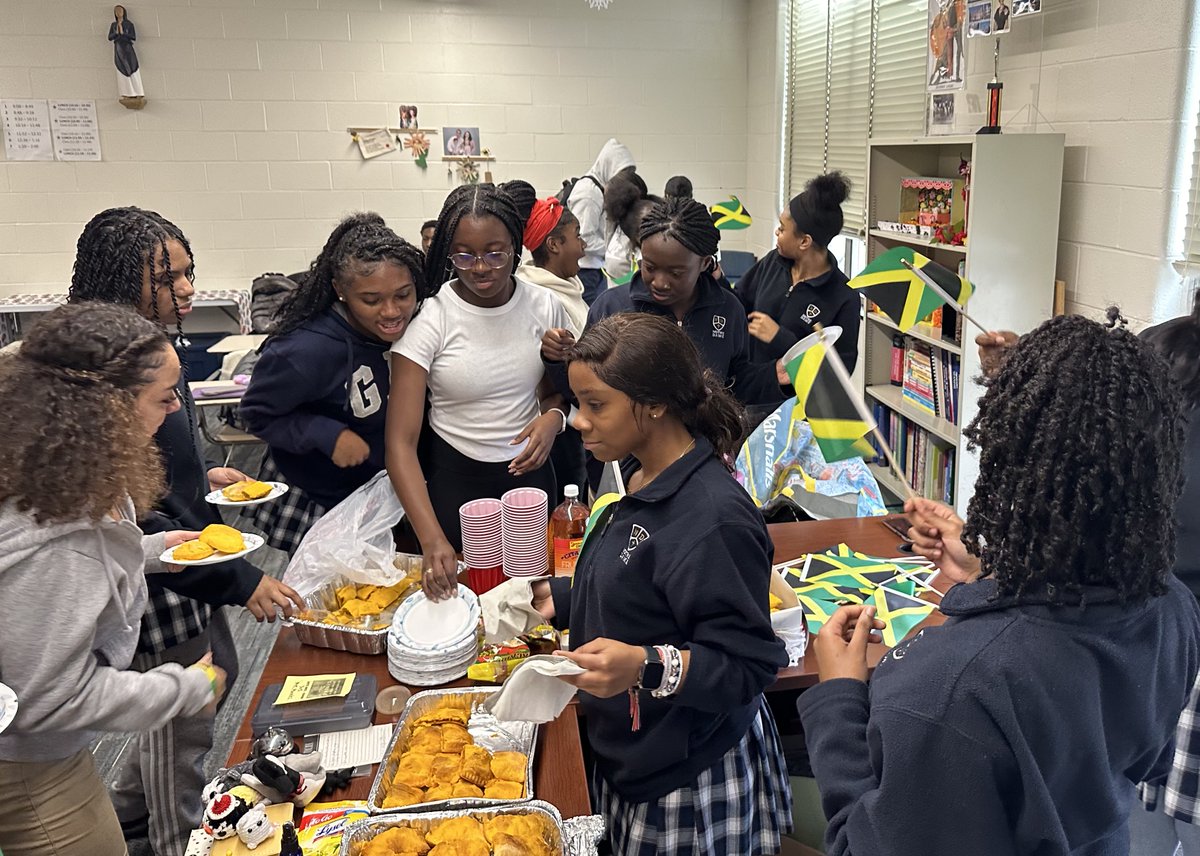 The Culture Club gathered in Mrs. Morales' room after school today for a Jamaican Heritage Celebration. Check out all the fun!