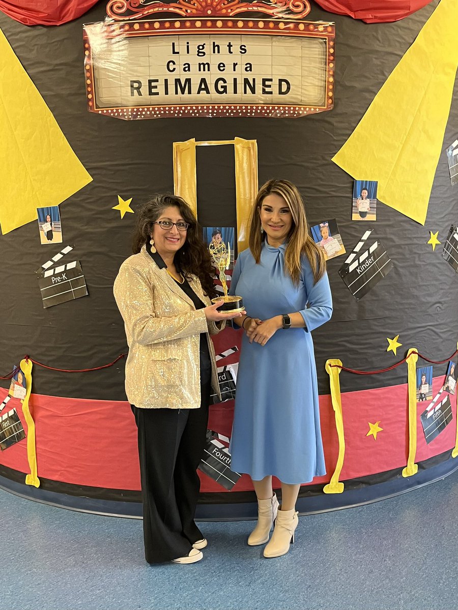 We may have some future meteorologists in the house 💫 ! Our @SchulzePanthers third graders had an amazing time asking @Univision23DFW Chief Meteorologist @NellyCarrenoTV questions about 🌪️❄️🌞, augmented reality, and being bilingual!