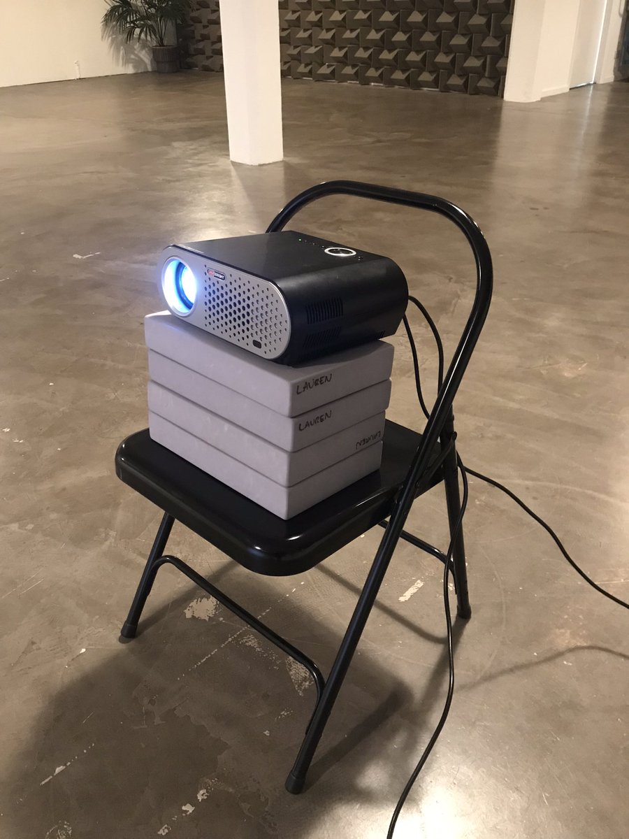 Trying out the projector at Space for my talk next week, yoga blocks have many uses 👌🏼