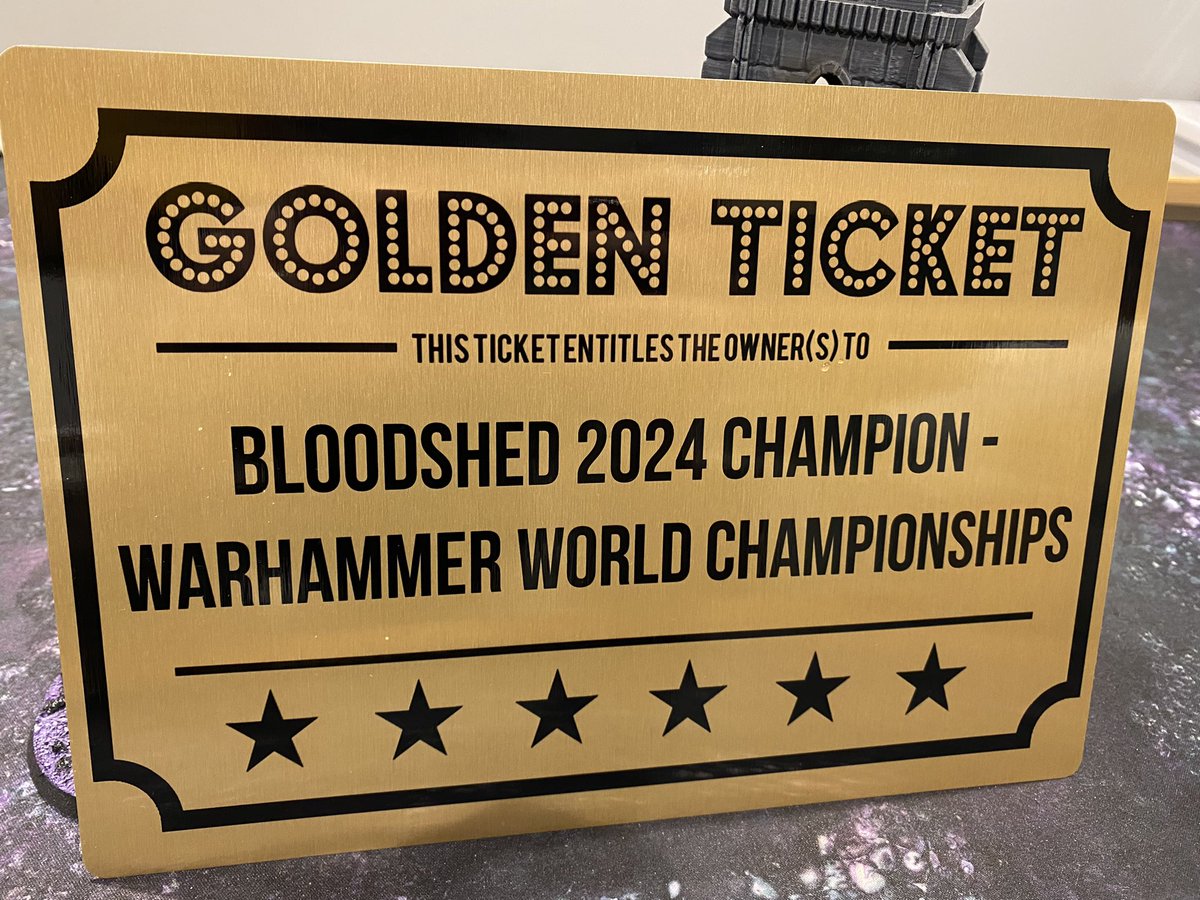 BLOODSHED - We are also proud to announce that we are a World Championship qualifier for 2024. Bloodshed’s best general will be awarded a golden ticket and free entry to the Championships in late 2024*