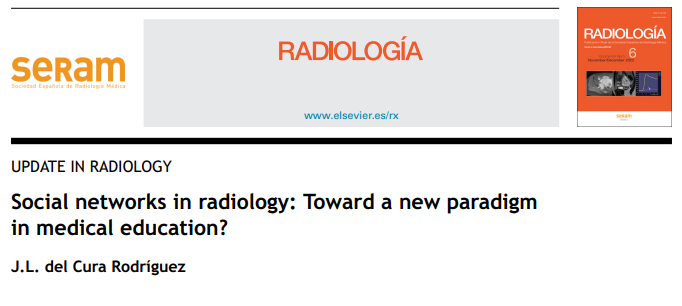 Social networks in radiology: Toward a new paradigm in medical education? 50 days' free access to my article, until March 15, 2024, to read or download. No sign up, registration or fees are required. authors.elsevier.com/a/1iUZV7kClcdf…