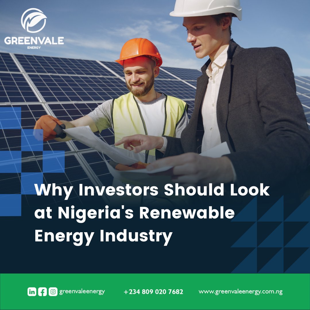 greenvaleenergy's tweet photo. Nigeria's renewable energy sector beckons investors with abundant resources, supportive policies, and prospects for sustainable development, job creation, and economic growth.
#RenewableEnergy #investment #Nigeria #investors #OPayQuickCustomerService #community #Pastor https://t.co/2gY6HltaaR
