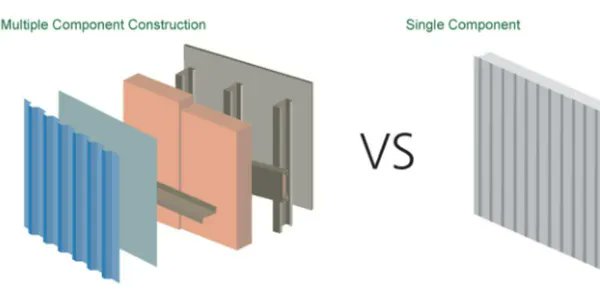 SAVE TIME - SAVE MONEY
Using Insulated Metal Panels and Doors will reduce building time and save on material and labor costs. You can reduce the 7-step construction process into just one. Panels can take the place of framing, insulation, wrap, interior drywall/sheathing.