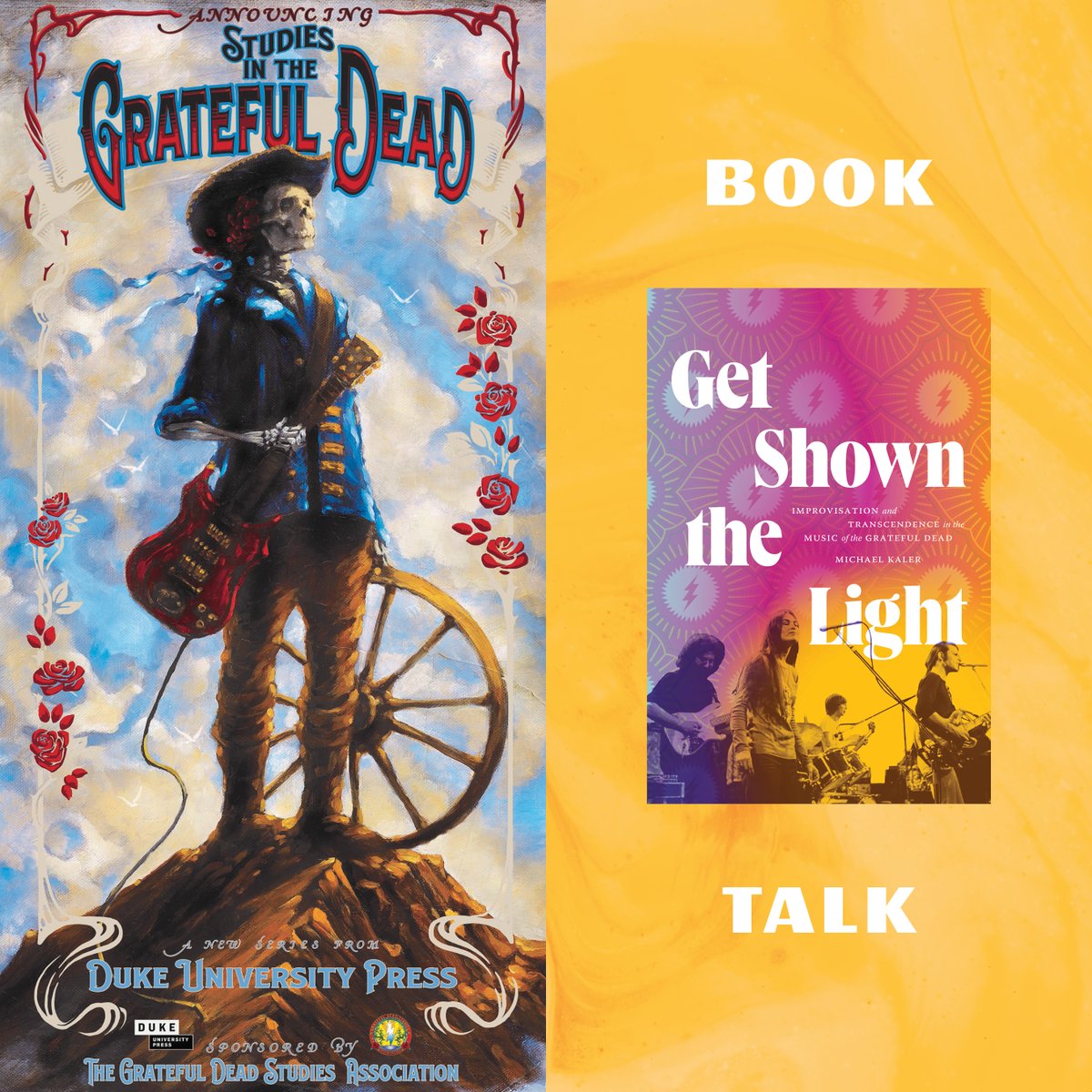 Join us next week for the launch of a new book series from @DukePress, Studies in the #GratefulDead, exploring the band’s lasting impact on American culture and the “long strange trip” their music is still taking today. @DukeArts blogs.library.duke.edu/blog/2024/01/1…