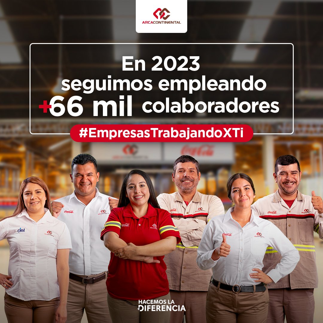 Como #EmpresasTrabajandoXTi este 2024 nos comprometemos a impulsar la generación de empleos y seguir beneficiando a nuestros más de 66 mil colaboradores.