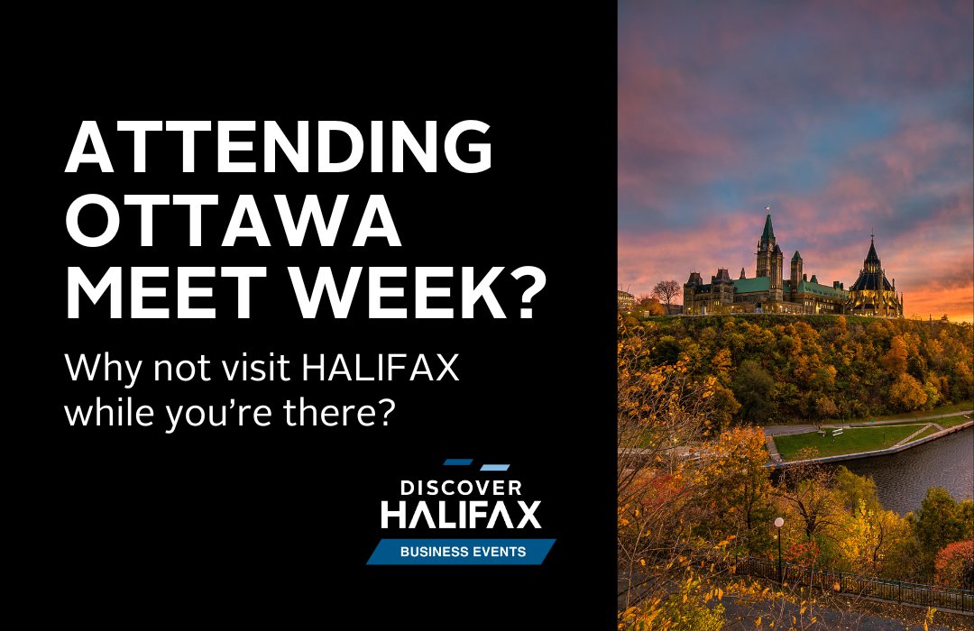 Team Halifax is coming to #Ottawa for #OttawaMeetWeek, Feb 5-8th and we can't wait to see you. You can find us at @DestDirectCDA , the #Reveal Social, booth 409 at Tete-a-Tete, or the @mpiottawa  Charity Gala. What a week we have in store!