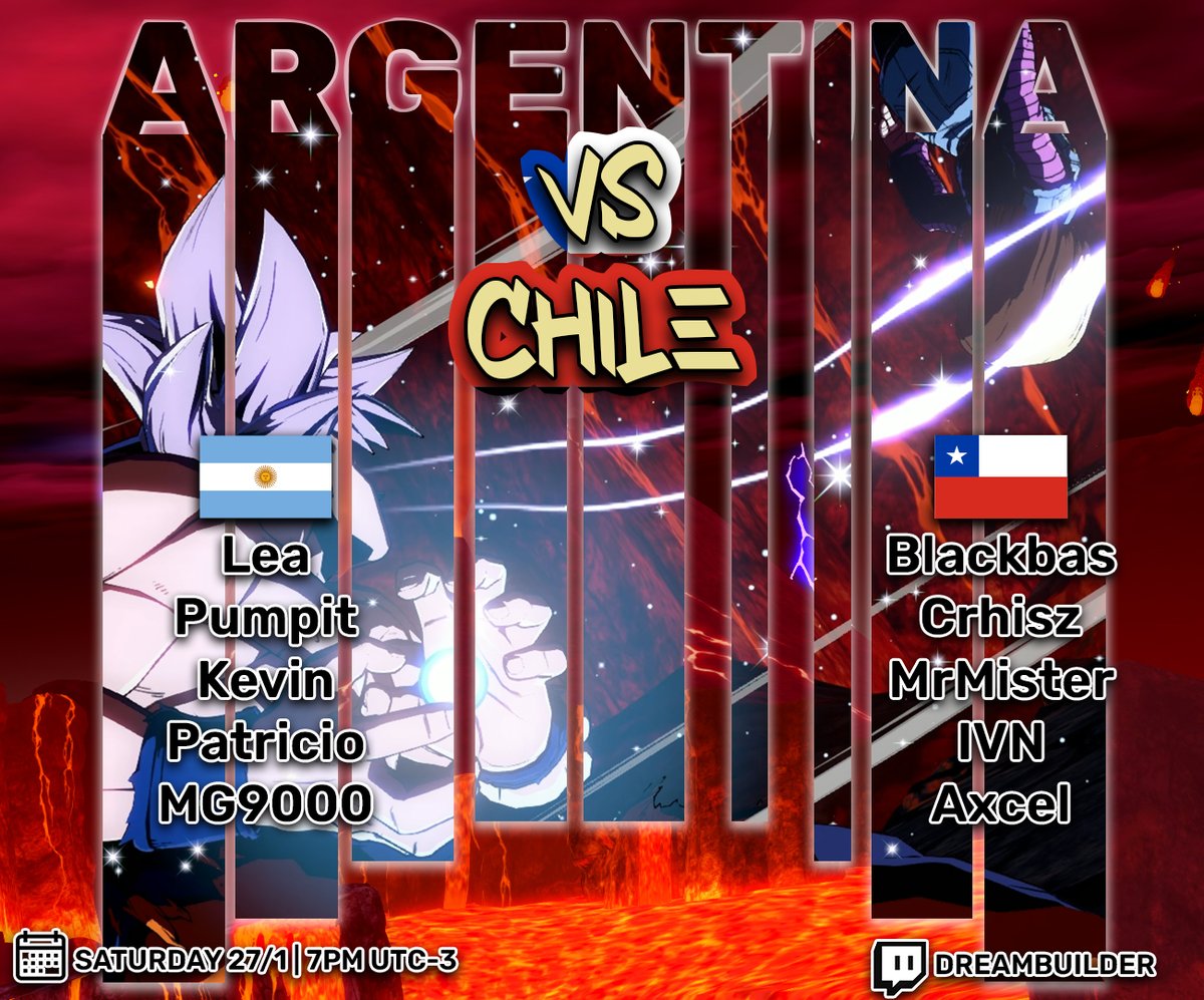 Se encuentran sobre las cartas la mesa y los equipos están preparados para darlo todo por su país

🇦🇷 <a href="/_leaFGC/">CT | lea 🥟🇦🇷 𝚁𝚎𝚜𝚎𝚝𝚄𝚙</a> <a href="/Pumpit_fgc/">brian esquivel</a> <a href="/RGKevin7/">MIT | Kevin</a> <a href="/MG9000k/">MG9000</a> <a href="/P4trIcIoMartin/">Patricio</a> 

🇨🇱 <a href="/Blackbas6/">Blackbas</a> <a href="/Crhisz_/">Crhisz</a> <a href="/Mrmister014/">MrMister</a> <a href="/IvnElctm/">ELTVN</a> <a href="/TheAxcelMeYT/">Asel</a> 

Se conseguirá el 1 a 1?

📅Sábado 27 - 7PM UTC-3