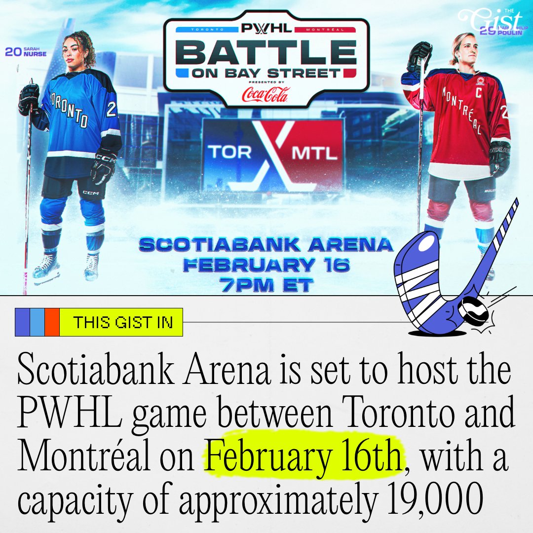 The GIST Canada (@thegistca) on Twitter photo New women's hockey attendance record loading...?! ๐๏ธ๐โฃ
Tickets for the โBattle on Bay Streetโ go on sale to the public on Feb. 1 at 4:00 p.m. ET and will be available via Ticketmaster. Fans can sign up online for <a href="/PWHL_Toronto/">Toronto Sceptres</a>'s e-newsletter for priority access. ๐๏ธโฃ New women's hockey attendance record loading...?! ๐๏ธ๐โฃ
Tickets for the โBattle on Bay Streetโ go on sale to the public on Feb. 1 at 4:00 p.m. ET and will be available via Ticketmaster. Fans can sign up online for <a href="/PWHL_Toronto/">Toronto Sceptres</a>'s e-newsletter for priority access. ๐๏ธโฃ