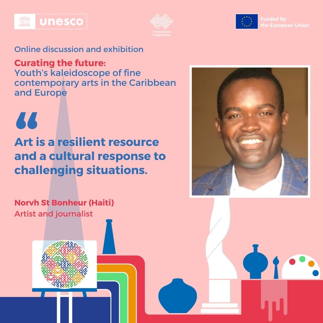 CaribbeanUnesco's tweet photo. #LastThursday, we discussed the visual arts trends in the @UNESCO #Transcultura programme. Panelists stressed the need for ➕training, public policies, the protection of intellectual property and regional cooperation. 

 Read more 👉 https://t.co/164FSIasrV 

- Funded by EU https://t.co/M4VlCTd293