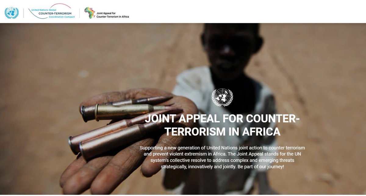 The @un Joint Appeal for #CounterTerrorism in #Africa🌍puts words into action:   ➡️10 new multi-partner flagship initiatives by 16 🇺🇳UN entities to address the scourge of terrorism & #PCVE   🔗Join our journey: jointappeal.org   #UNiteToCounterTerrorism #JointAppeal