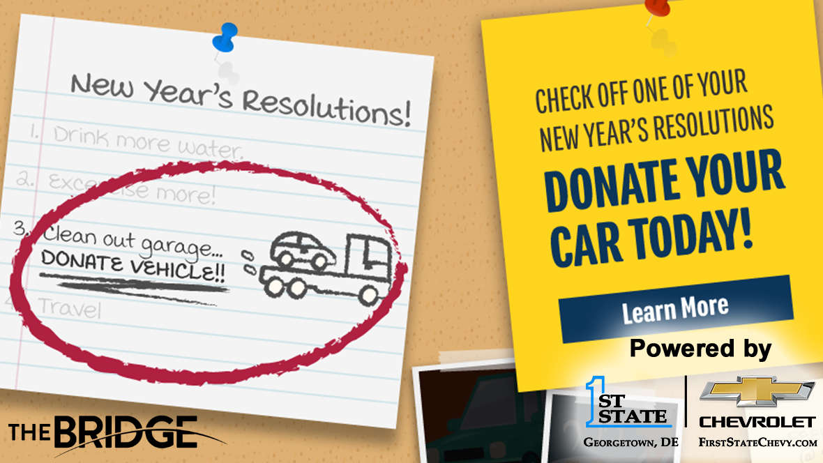 80% fail to keep New Year's resolutions all year... Check off one of your New Year's resolutions - Donate your car today!

The Bridge accepts all forms of support, including vehicle donations. Call 833-887-4CAR or donate online at wearethebridge.org/cars