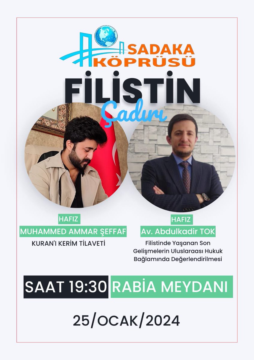 Şanlıurfa'daki Gazze Çadırında <a href="/SadakaKoprusu/">SadakaKöprüsüDernegi</a> ev sahipliğinde Filistin/Gazze'de yaşanan son gelişmeleri Uluslararası Savaş ve Uluslararası Ceza hukuku bağlamında ele aldık.
Ayrıca Güney Afrika'nın İsrail aleyhine UAD'ye başvurusunu değerlendirdik.
#Palestina #SouthAfrica