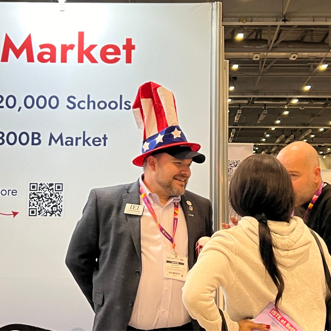 Doug Roberts engages attendees on how to break through in the us Ed tech market! Thanks for hanging with us, Dr. Andy Ridgway from EverybodyCounts Ltd & Dr Grace Togun Olugbodi.
#BetterTogether #BettUK #EdTech #USAEdTech #BETT2024 #Education #GlobalEdTech #community #ieifamily