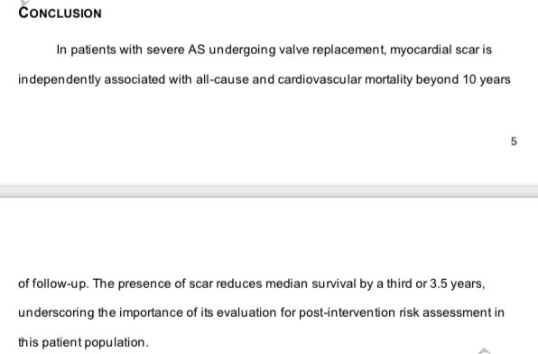 Presented at #CMR2024 & simultaneously published in @escardio EHJ- academic.oup.com/eurheartj/adva… Our work @BSCMR led by George Thornton @ThomasTreibel @DrAnvesha_Singh we show that cmr myocardial Fibrosis predicts outcomes in Aortic Stenosis 10 years out! @mmamas1973 @DrMarthaGulati