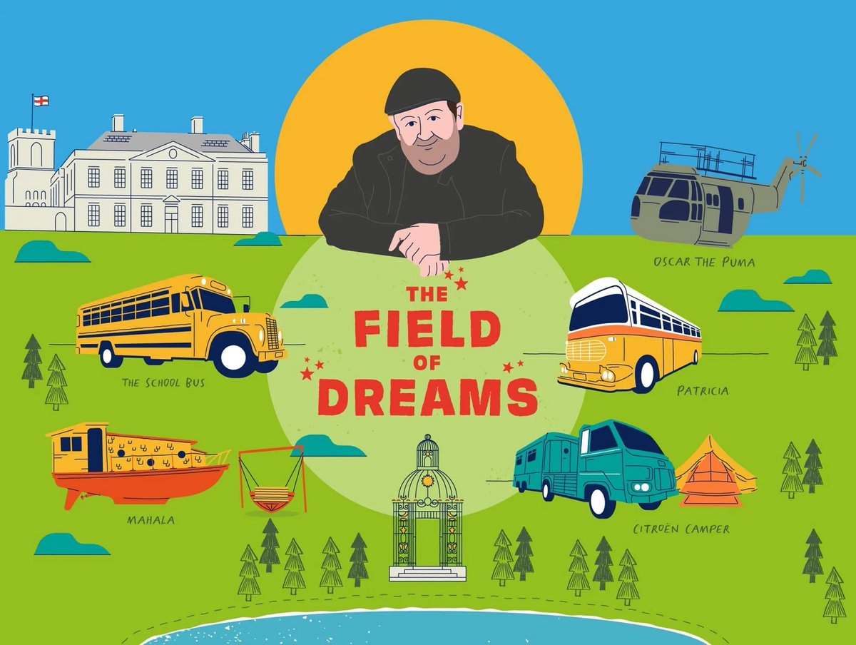 VisitDerby's tweet photo. 🏕️Johnny Vegas Field of Dreams
The legend @JohnnyVegasReal brings his Field of Dreams vintage vehicle glamping to Melbourne Hall. Booking is open now for stays from mid-April through to the end of the season! Book here ⬇️
https://t.co/F4KG4SGye0
#DerbyUK #CarryOnGlamping https://t.co/wEZmB3jQ4s