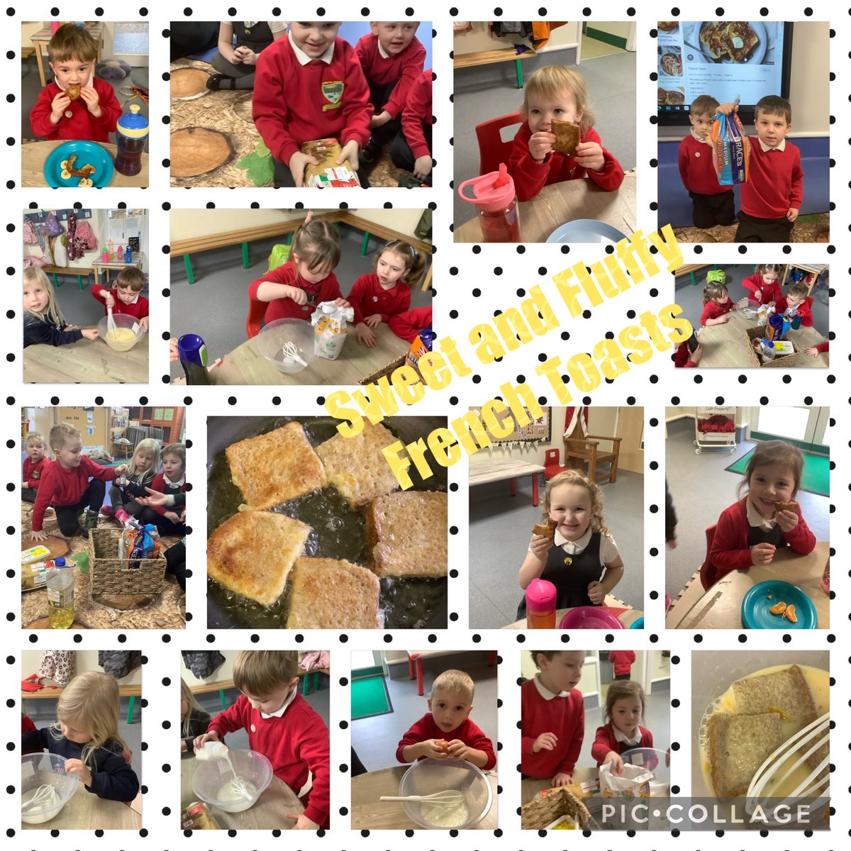 In Meithrin, we have been busy making yummy french toast. Children found out about different ingredients,weighing, measuring, and what happens when we mix things together @garntegprimary @sattewell95 @Miss_Mitchell20