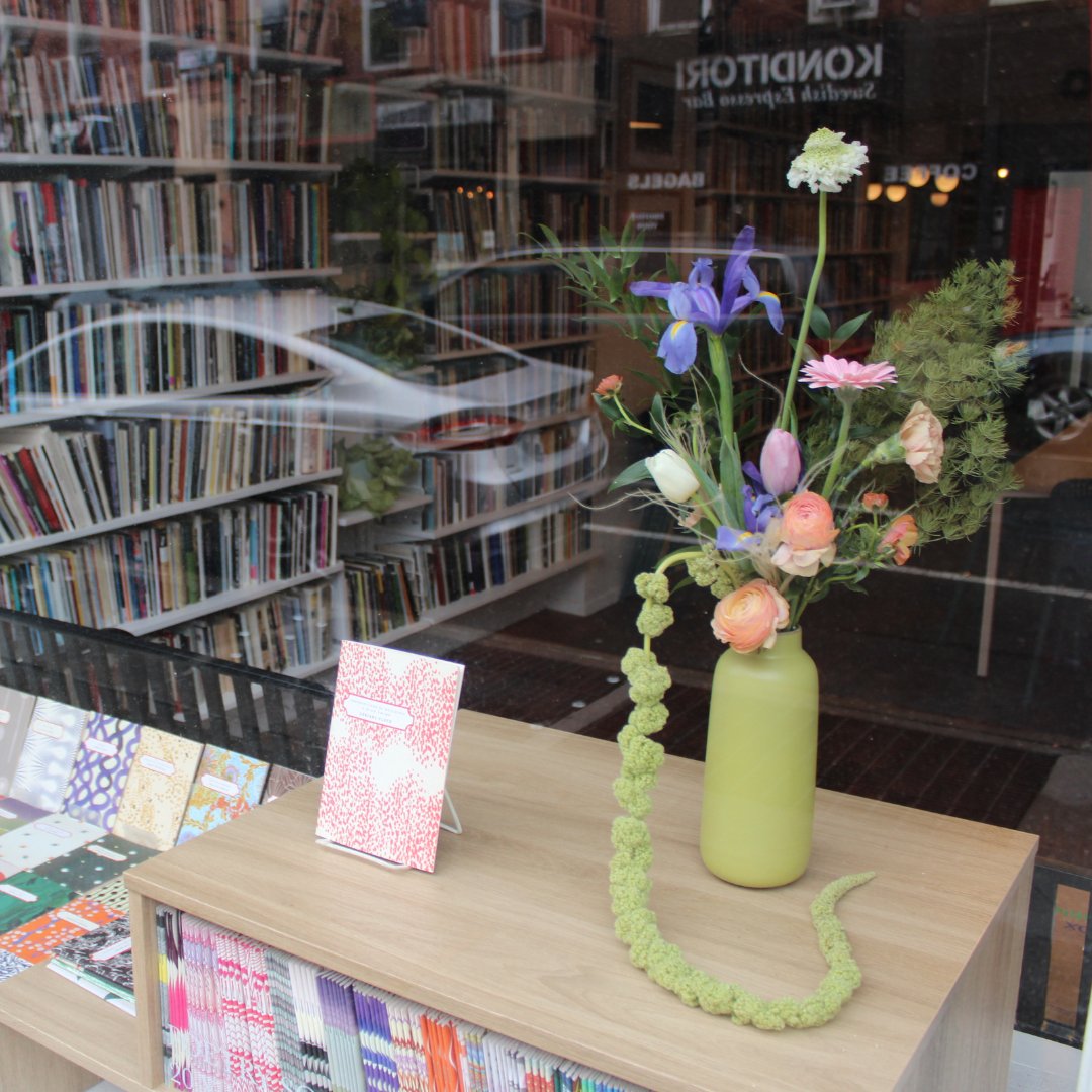 Our new window installation celebrates two decades of the Poetry Society's Chapbook Fellowship, featuring a poem by Adriana Cloud (@adriana_cloud_coaching) from her PSA Chapbook Instructions for Building a Wind Chime.