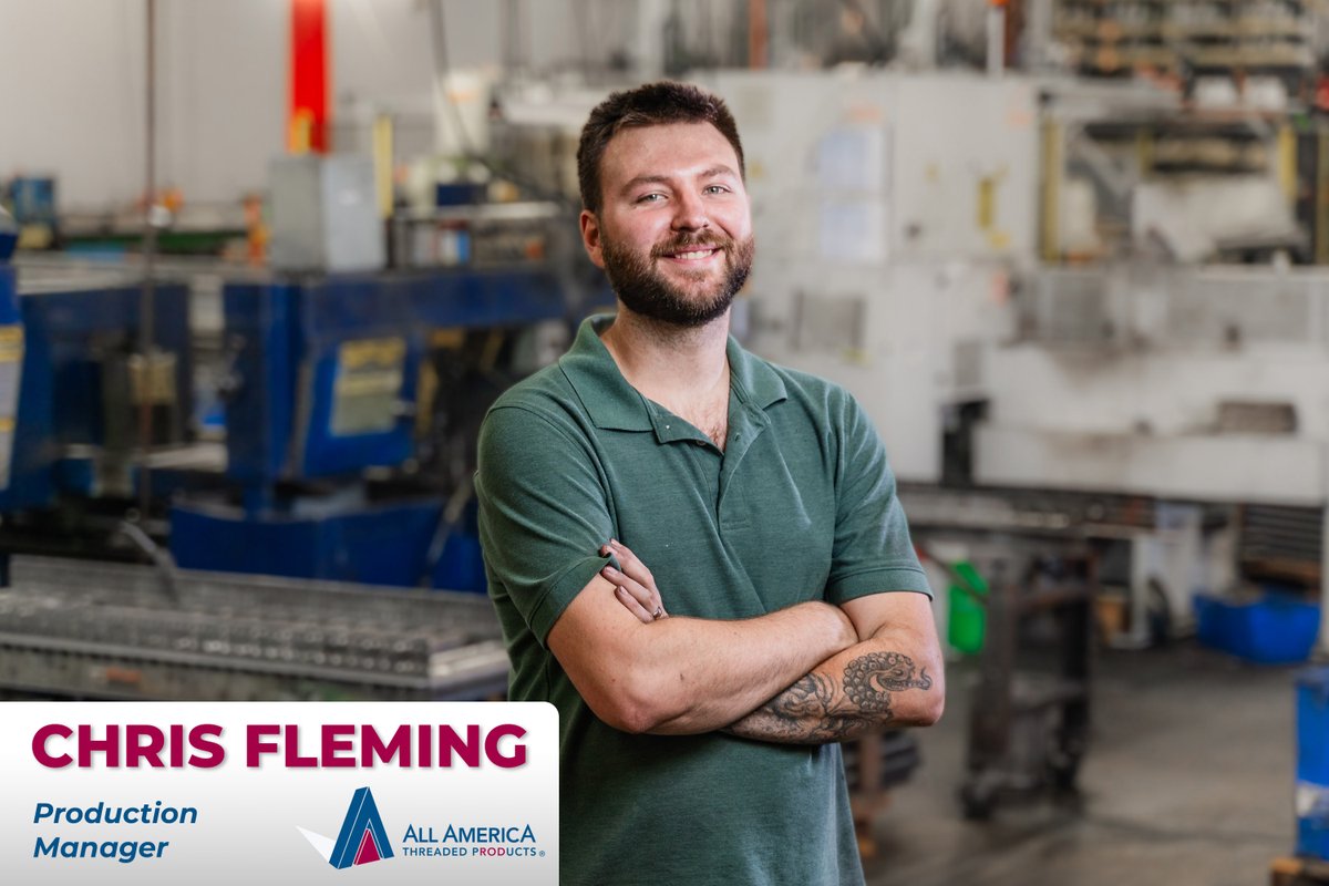 AATProd's tweet photo. Learn about the AATP Team!

This is Chris Fleming, our Production Manager at our Lancaster, PA, manufacturing facility. Chris joined the team in July of 2022 with a background in the plate steel and CNC industry.

Learn more about AATP &amp; Chris https://t.co/ZN0sXvHIKD https://t.co/HAtS9skWe3
