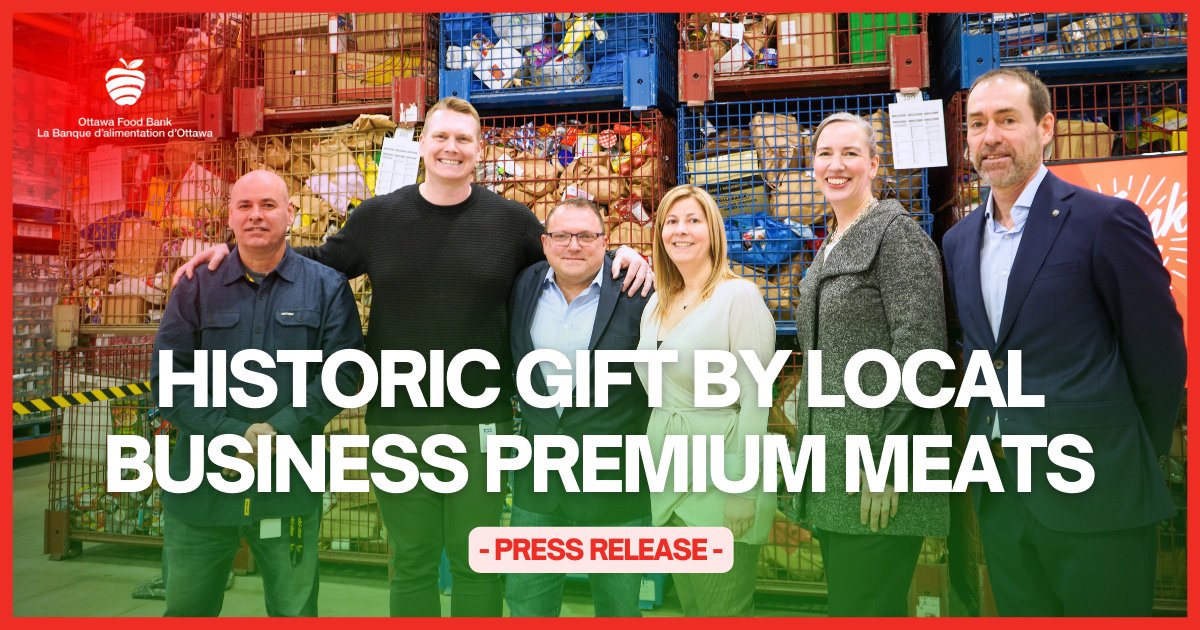 🌟 Exciting News! 🌟 @PremiumMeats is making history with a $1 million donation of meat and poultry products to the Ottawa Food Bank! 🥩

🍗 This is the FIRST gift of its kind in 40 years! 🎉

❤️ #PremiumMeatsCares #OttawaFoodBank #CommunitySupport

ottawafoodbank.ca/premium-meats-…